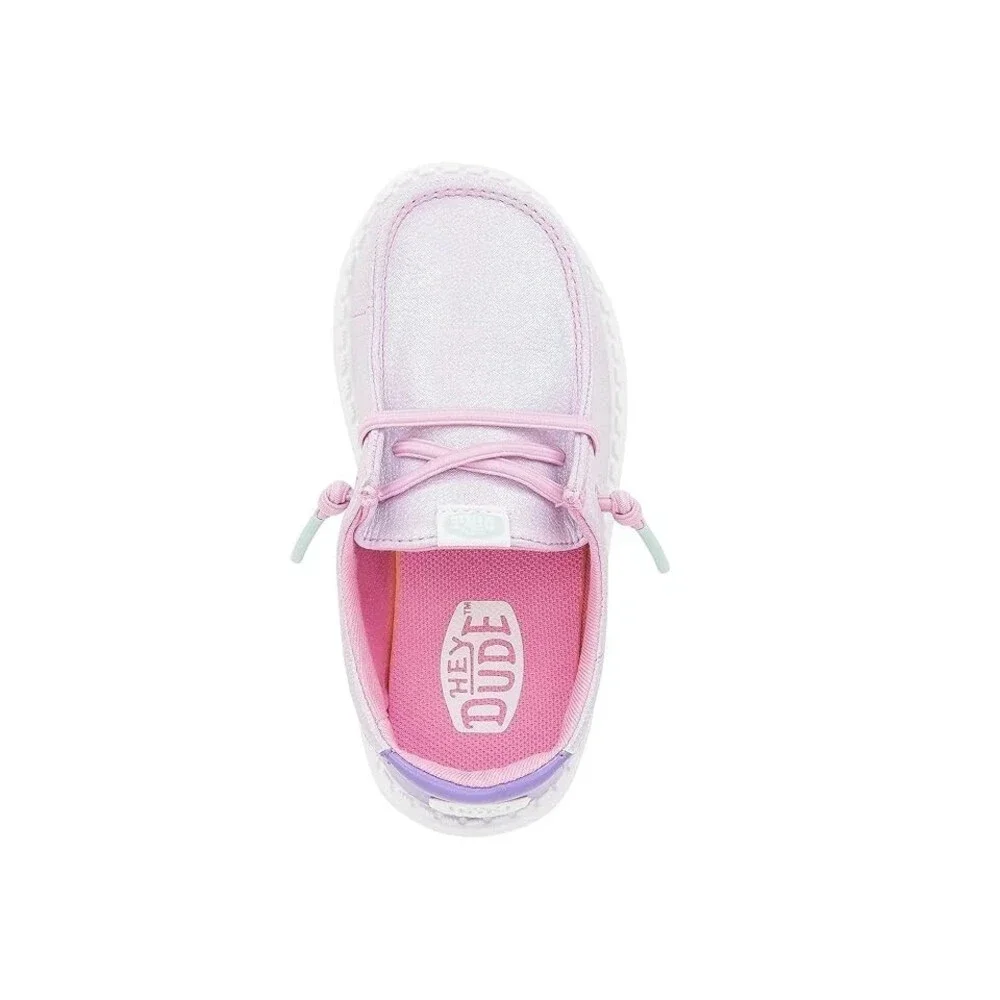 Hey Dude Wendy Iridescent Sparkle 42097-510 Toddler Purple Casual Shoes NIN336